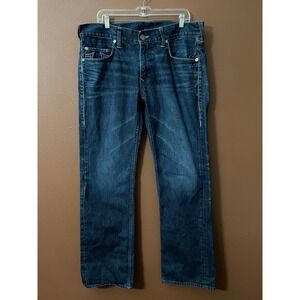 True Religion Bobby Straight Leg Jeans Mens 36 Made in USA 33" Inseam